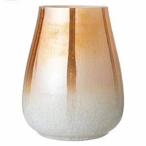 Bloomingville Pearlized Amber Vase/Candle Holder, 8-1/4" W x 10-1/4"H, NEW